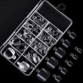 100Pcs Clear Press On Toe Nail Tips Acrylic Artificial Toenails French Full Cover DIY Foot Nails Salon and Foot Decoration. 