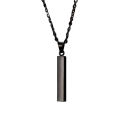 BlACK  Pure Stainless Steel Vertical Bar Necklace/Locket/Chain for Men/Boys. 