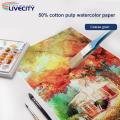 Cold-pressed Watercolor Paper 10/20 Sheets Thick Watercolor Paper for Kids Students Bulk Embossed Watercolor Drawing Paint Paper Art Supplies Acid-resistant Watercolor Paper. 