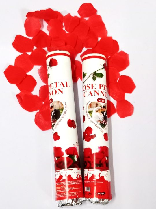 Rose Party Popper Heart Shaped Confetti Party Popper for Wedding Anniversary, Engagement ( Pack of 2)