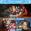 Outdoor Christmas Projector Lamp LED Moving Snowflake Laser Light Party Decor UK. 