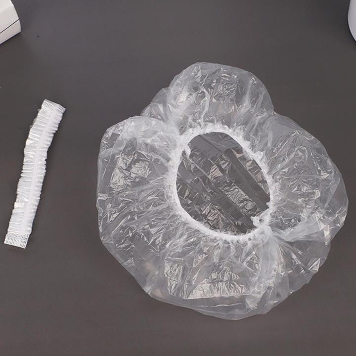 100Pcs/set Disposable Shower Cap Plastic Waterproof Headgear Hotel Hair Dye