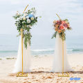 Gold Metal Wedding Arch Backdrop Stand, Set of 2 Curved Top Wedding Arch Frames, Balloon Flower Frame Backdrop Stand for Wedding Ceremony Birthday Photo Background Party Supplies Decorations. 