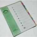 Office file Separators  10 Card Dividers  Size: 22.5 x 29.7cm A4, Multicolor. 