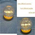 3D Night Light Luminous Crystal Ball Glass Planet LED Warm Laser Engrave Solar System Globe Universe Table Lamp USB Bedroom Romantic Atmosphere Space Galaxy Bulb Wooden Base Home Decor Office Furniture Desktop Decoration Kids Creative Gift 6 cm Ornament. 
