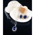 Blue Stone Pendant Set. 