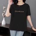 Thin short-sleeved t-shirt women's summer 2022 summer new plus size fat sister imitation cotton loose top ladies k. 
