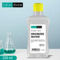 Nature Divine Demineralized Deionized Water 250 ml - Laboratory, Cosmetics and Analytical Grade. 