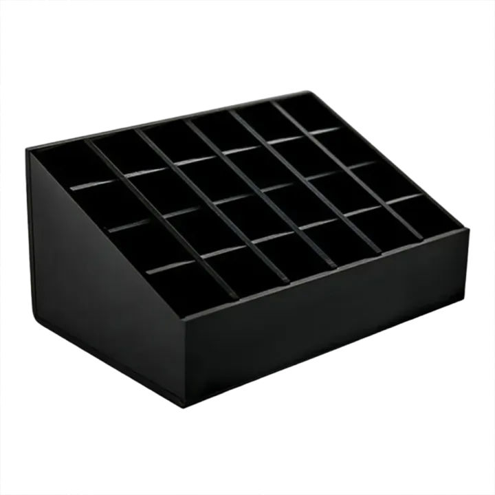 24 Grid Plastic Makeup Organizer Storage Box Cosmetic Box Lipstick Jewelry Box Case Holder Display S
