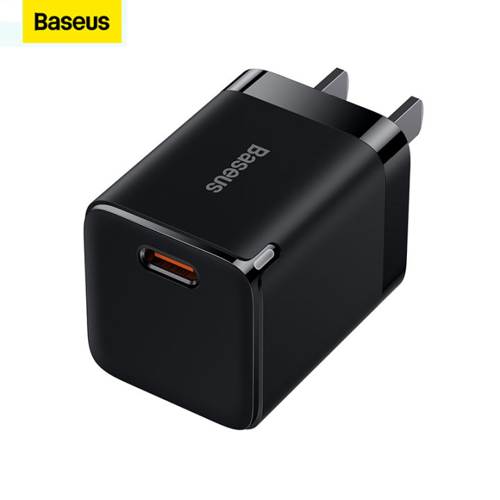Baseus 30W USB C Charger, GaN3 mini Type C Fast Power Adapter with Foldable Plug, for iPhone 15 Pro/Pro Max/14/13, Galaxy S23 Ultra, Google Pixel 7 Pro/6, MacBook Air, iPad Pro