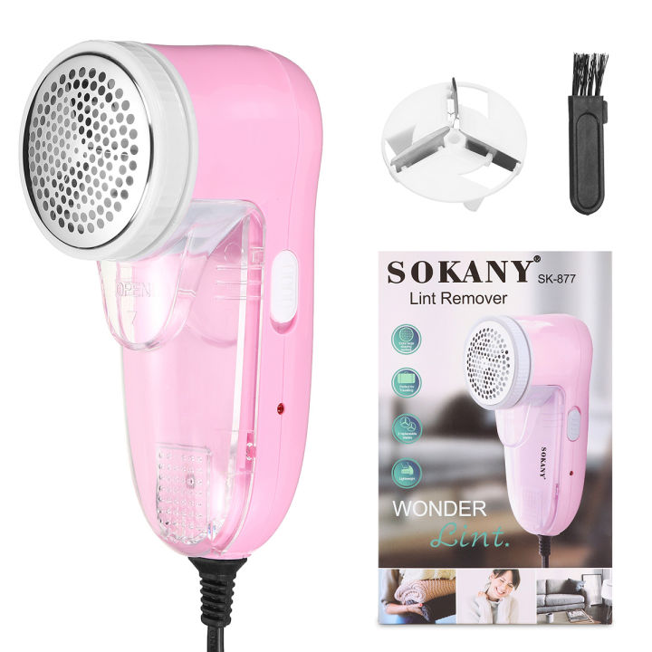 Sokany Lint Remover - Lint Remover & Pet Hair Remover with Extra Shaving Surface, Ideal for Travel, Replaceable Blade, Corded Operation, (SK-877)