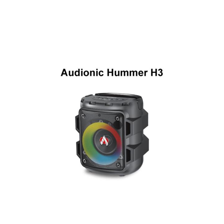 Audionic_Hummer_H3 Bluetooth Portable Speaker - 360° Rainbow Light ...