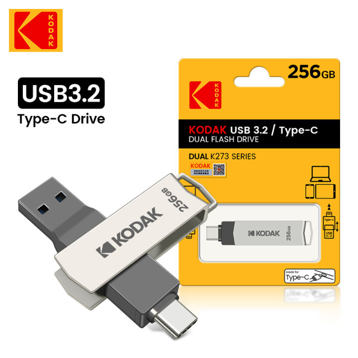 b code is suitable for smart GB c type GB 128ive 64USB3.2 flash drive metal Kodak K273 USB PendrGB 256 OTG 256GB Luneng mobile phone key cle us