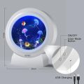 Jellyfish Lava Lamp FOOING Aquarium Wall Lights Electric Round Jellyfish Lamp Fake Fish Aquarium Tank Night Light with 17 LED Colour Changing Mood Light, USB Charging Port & Remote Control (White) uk import n78. 