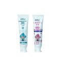 Xylitol, strawberry flavored probiotic aged 1-12, is used as a substitute for toothpaste during tooth replacement in children. 
