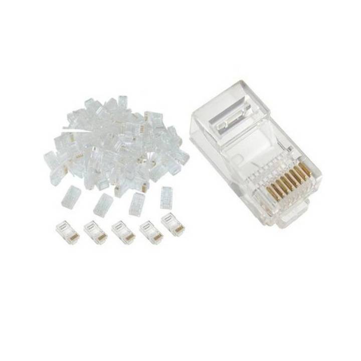 Pack Of 100 - RJ45 - Modular Plug Network Lan Ethernet Connector