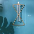 4pcs Wall Mounted Glass Vases with Iron Stand for Home Decor Hydroponic Plant Display in Golden and Black. 