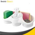 Kitchen Dish Wash Soap Dispenser with Sponge Holder-Kitchen Organizer- Multicolour. 