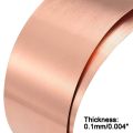 Copper Sheet Roll, Metal Foil Plate 1000mm x 50mm x 0.1mm 2Pcs. 