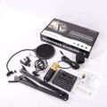 Podcast Equipment Bundle, Audio Interface with All in One Live Sound Card and Condenser Microphone, Perfect for Recording, Broadcasting, Live Streaming With V8 Sound Card BM-800 Combo Set Mic (Gold). 