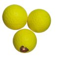 Pack of 3 PU Dimple Rubber Cricket Balls - Soft Tennis Ball for Practice. 