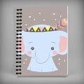 Notebook - Cute Elephant Cover for Girls University and College Subjects Printicious CA0015. 