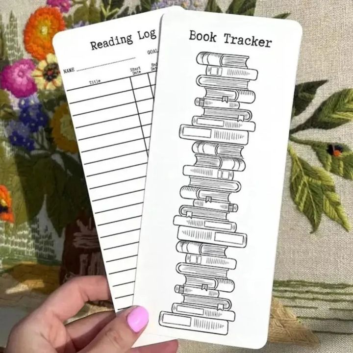 Tracker Reader Cards Lightweight Reading Challenge Reading List Marker Cards Book Notecards ...