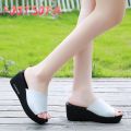 Casual Fish mouth Platform High Heels Slope Sandals Slippers Fashion Female Women Heightening Shoes korean shoes for women on sale. 