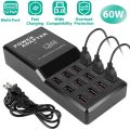 12-Port USB Fast Charger, High-Speed Charging, Multi-Device Support. 
