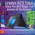 Lenovo N23 2-in-1 YOGA Convertible Laptop, 11.6" Touchscreen HD IPS Display, Intel Celeron Dual Core Processor Up to 2.5 GHz, 4GB RAM, 128GB SSD, Webcam, Bluetooth, Windows 10 Professional, (Refurbished). 