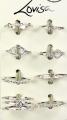 Lovisa Rings Set Silver Plated Pack Of Eight Full Hand Rings 14 To 18 Sizes. 