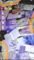 Pack of 20 Pink and Purple Customized Aesthetic card. 