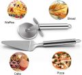 Pizza Cutter Wheel and Pie Server, Stainless Steel Pizza Server Knife Pizza Slicer Shovel set,Kitchen Pastry Cheese Pizza Tools,2 Packet. 