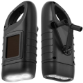1 PCS Hand Crank Solar Powered Flashlight, Emergency Rechargeable LED Flashlight, Survival Flashlight, Torch for Outdoor Sports,A. 