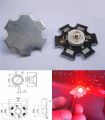 2pcs 1W 5V 3V-7V High Power RED LED PCB heatsink Plum Shape 630nm with 100ohm resistor 20mm. 