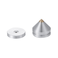 8 Set Speaker Stand Feet Foot Pad Aluminium Alloy Metal Spikes Cone Floor Foot Nail Silver. 