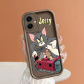 For Samsung A06 Back Cover Cartoon Tom Jerry Pattern Mobile Cover Soft Square Ladder Silicone Phone Case. 