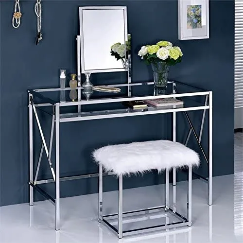 Dressing%20Table%20/%20Glass%20Dressing%20Table%20/%20Dressing%20Table%20With%20Mirror%20And%20Tufted%20Stool%20/%20Dresser%20/%20Dressing%20Table%20-%20Image%202