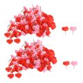 50 PCS Heart Push Pins, Red Thumb Tacks, Pink Tacks for Cork Board. 