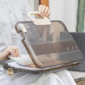 Transparent File Box Lightweight With Lock Portable Document Storage Box A4 Folder Case for Office Supplies Document Protection Student Use Business Travel Archive Storage. 