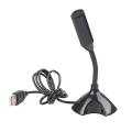 USB Laptop Microphone Voice Mic High Sensitivity Mini Studio Speech Mic Stand with Holder Gaming Conference for PC,White. 