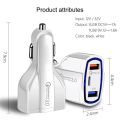 3 Ports Fast Car Charger Type C And USB Charger QC 3.0 With Qualcomm Quick Charge 3.0 Technology High Quality Car Charger. 