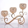 Crystal Candlestick Decoration Golden Marry Gift Romantic European Style Simple Villa Dining Table Decoration Candle Station. 