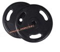 High Quality Tri-Grip Rubber Coated Weight Plates 1 inch Dia Easy for Iron Rod Dumbbell Fitness Home Gym-Black. 