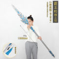 Aquaman's golden trident prop model movie version 100cm children's toy large one meter ornament. 