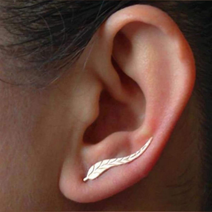 Golden%20Leaf%20Stud%20Earrings%20for%20Women%20-%20Female%20Fashion%20Jewelry%20-%20Image%203