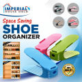 Shoe Slots Space Saver, Closet Shoe Slotz Organizer, Double Storage Rack Holder, Set Of 2, Multi Color. 