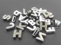 Silver Stainless Steel Alphabet Necklace/Locket/Pendants for Girls/Women with Chain - A to Z Your Customized/personalized Name Alphabets. 