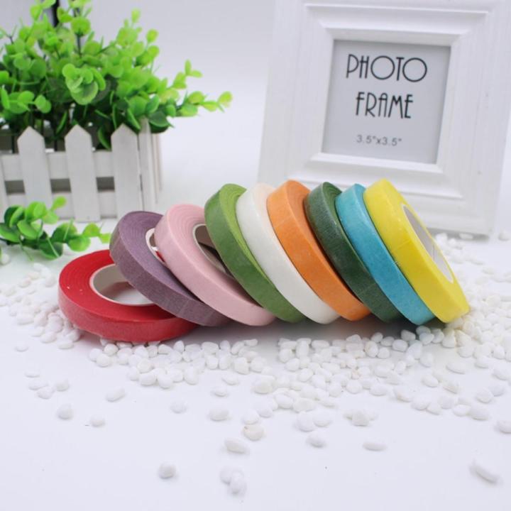 Multicolor Self-adhesive Paper Tape Floral Stem for Garland Wreaths DIY Craft Artificial Silk Flower 1 Roll Florist Floral Stem