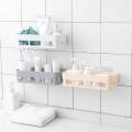 Punch-free Bathroom Shelf Plastic Bathroom Vanity Holder Shelf Storage Organizer. 